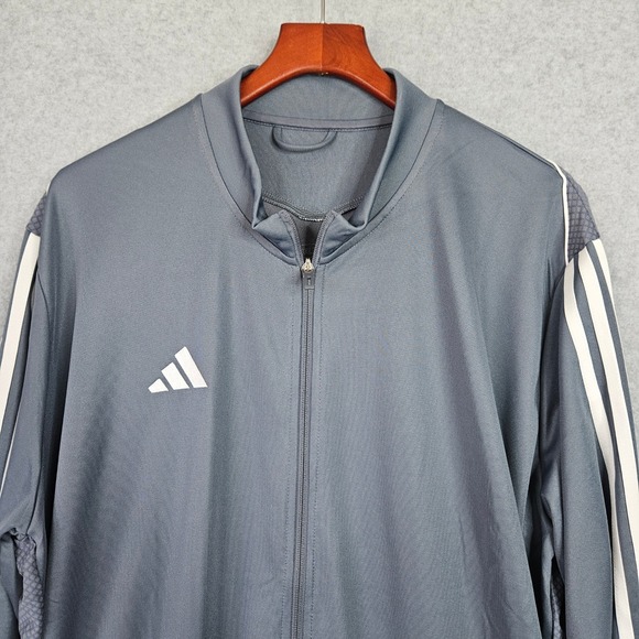 adidas Other - Adidas Tiro 23 League Training Jacket Mens 3XLT Grey White HS3504 Slim Fit New
